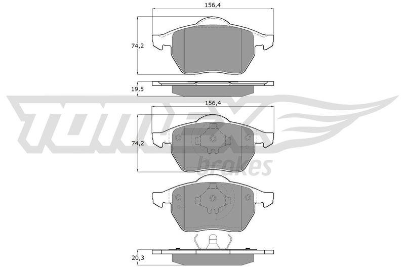 TOMEX Brakes Bremsbelagsatz, Scheibenbremse