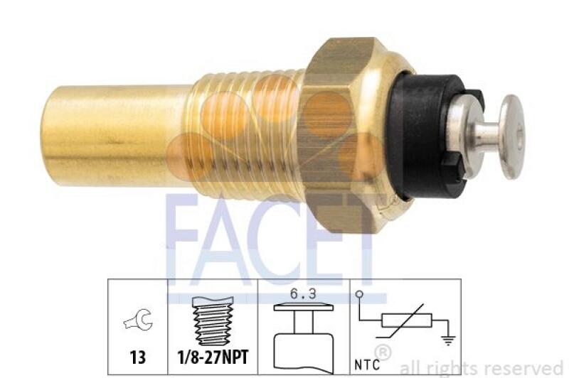 FACET Sensor, coolant temperature Made in Italy - OE Equivalent