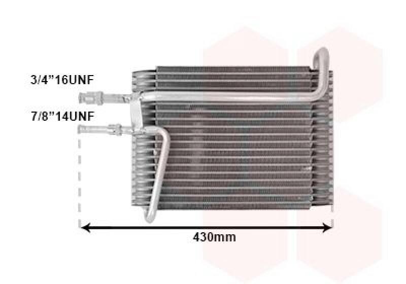 VAN WEZEL Evaporator, air conditioning