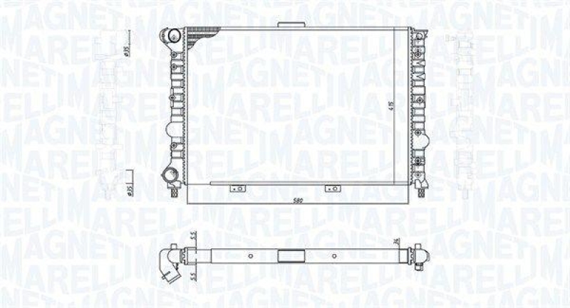 MAGNETI MARELLI Radiator, engine cooling