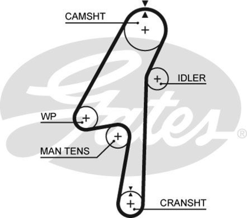 GATES Timing Belt PowerGrip®