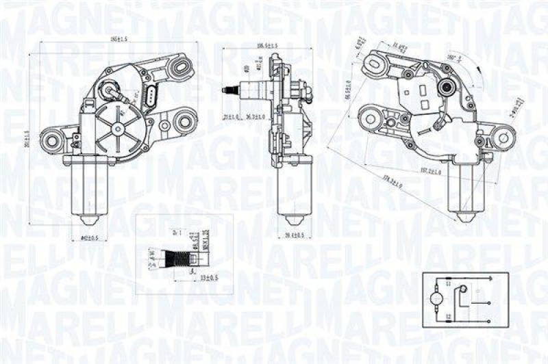 MAGNETI MARELLI Wischermotor 64075200010