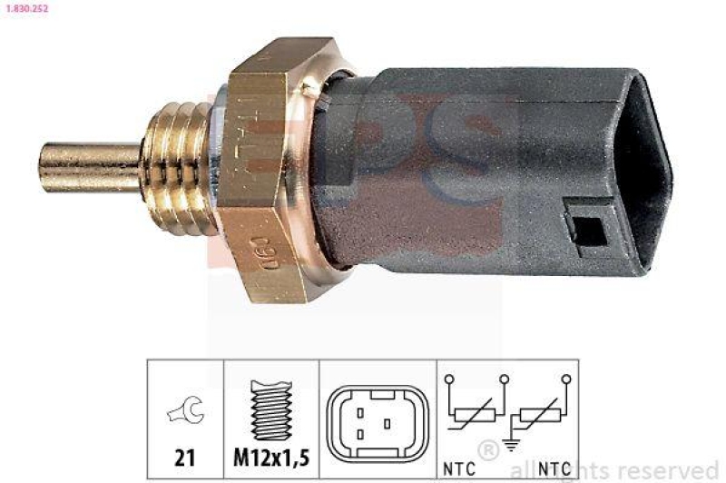 EPS Sensor, K&uuml;hlmitteltemperatur Made in Italy - OE Equivalent