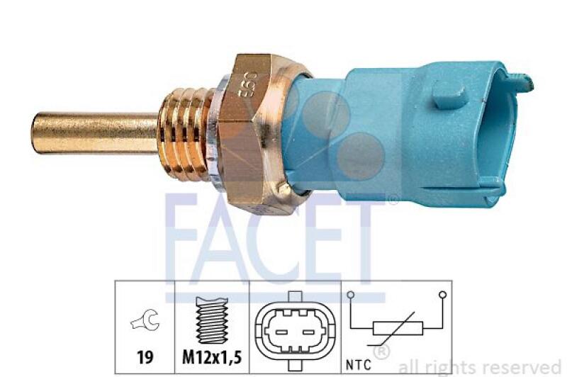 FACET Sensor, coolant temperature Made in Italy - OE Equivalent