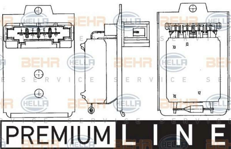 HELLA Resistor, interior blower BEHR HELLA SERVICE *** PREMIUM LINE ***