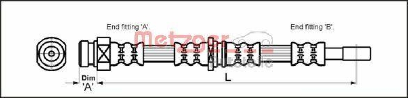 METZGER Bremsschlauch 4113315