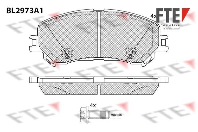 FTE Brake Pad Set, disc brake