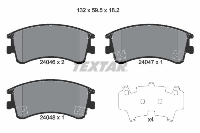 TEXTAR Bremsbelagsatz, Scheibenbremse 2404601