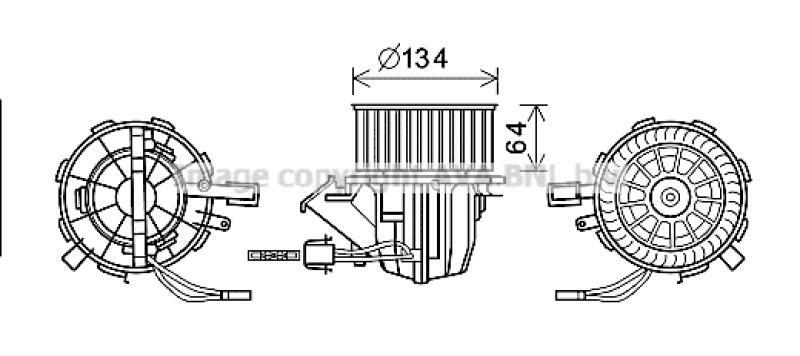AVA QUALITY COOLING Electric Motor, interior blower
