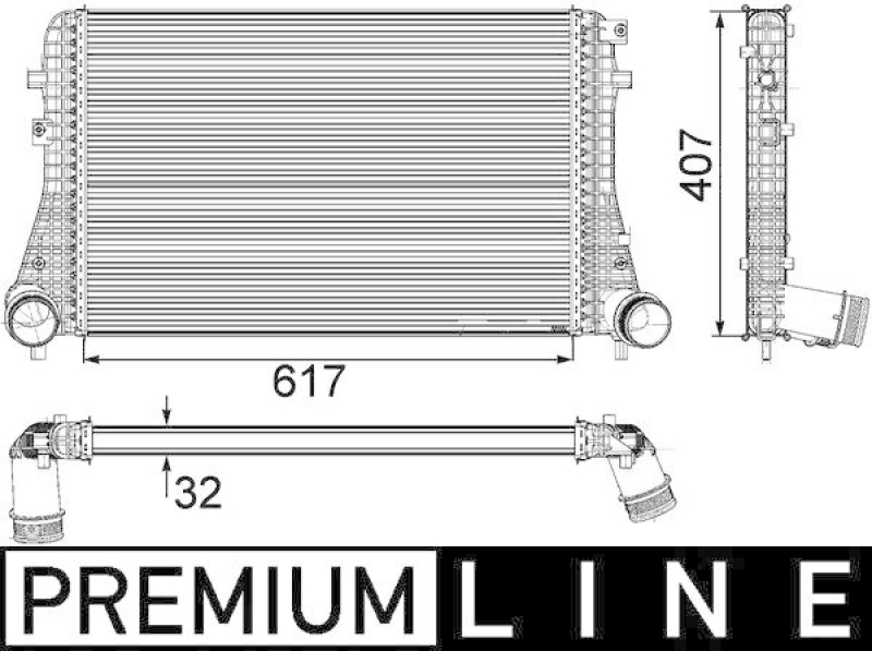 MAHLE Ladeluftkühler BEHR *** PREMIUM LINE ***