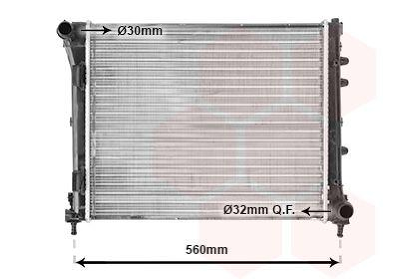VAN WEZEL Radiator, engine cooling