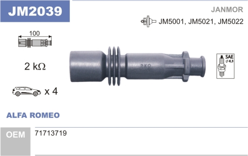 JANMOR Stecker, Zündspule
