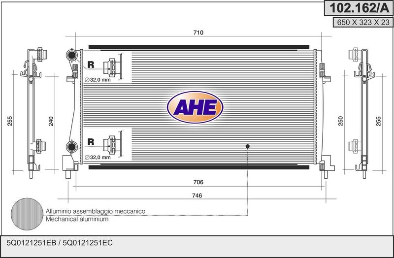 AHE Radiator, engine cooling