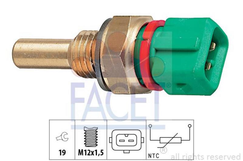 FACET Sensor, Kühlmitteltemperatur Made in Italy - OE Equivalent