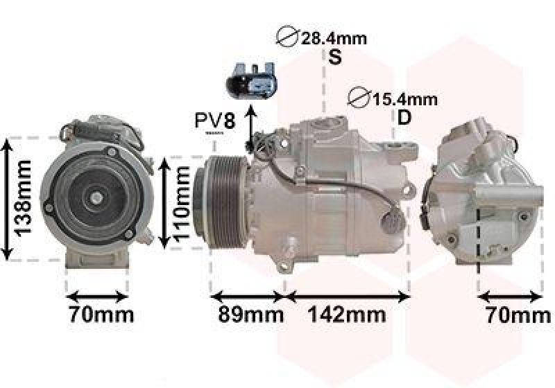 VAN WEZEL Kompressor, Klimaanlage 0601K707