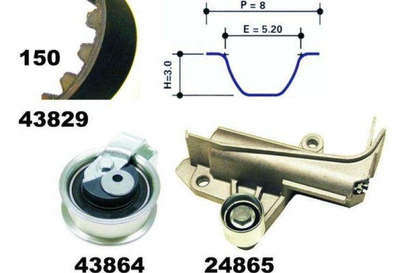 MAPCO Timing Belt Set