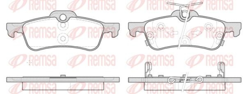 REMSA Brake Pad Set, disc brake