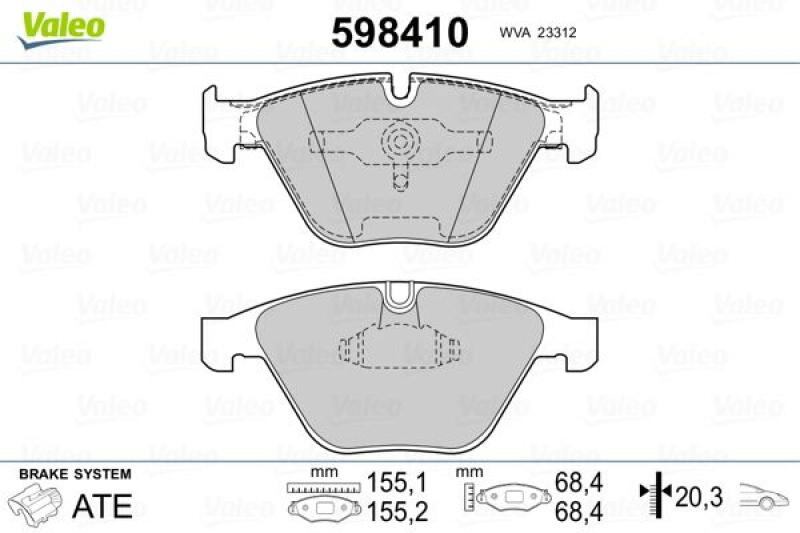 VALEO Brake Pad Set, disc brake