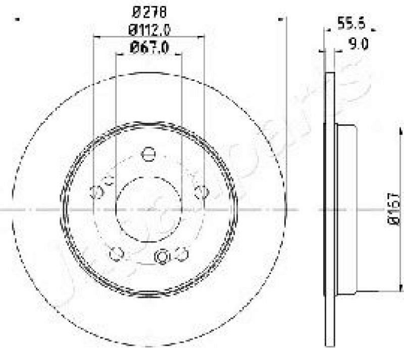 2x JAPANPARTS Bremsscheibe