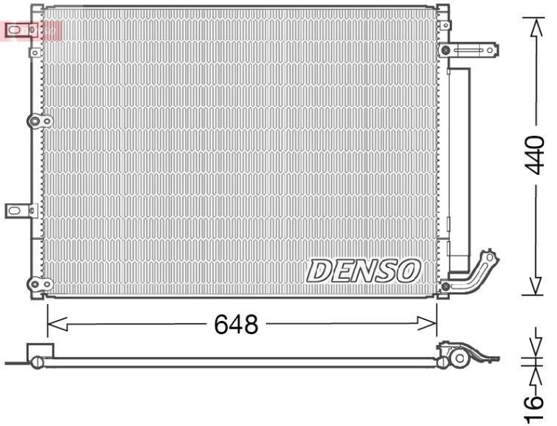 DENSO Kondensator, Klimaanlage DCN06018