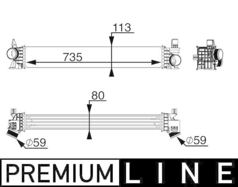 MAHLE Intercooler, charger BEHR *** PREMIUM LINE ***