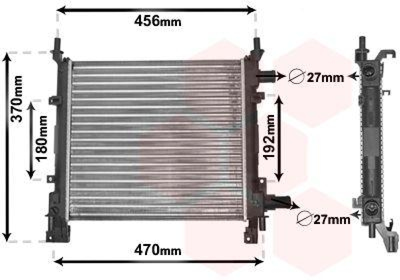 VAN WEZEL Radiator, engine cooling