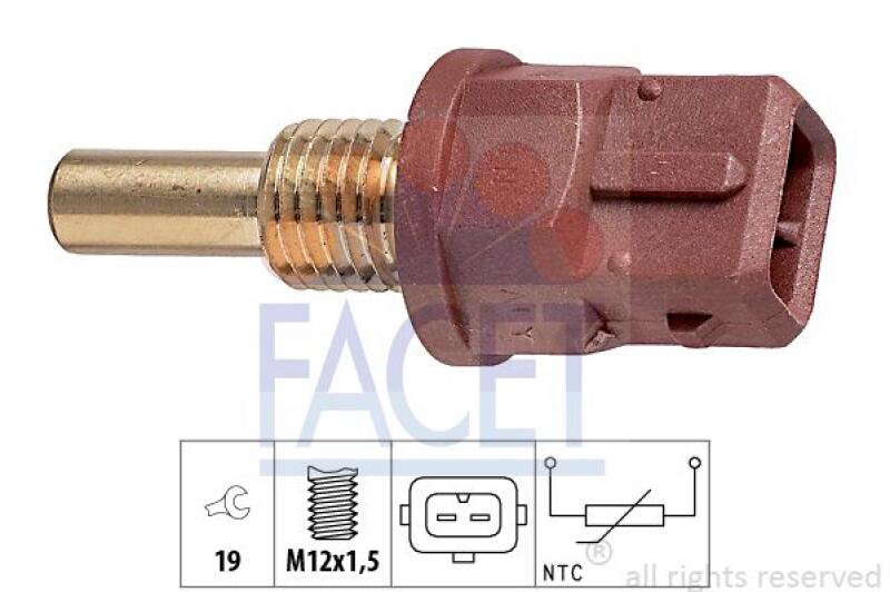 FACET Sensor, coolant temperature Made in Italy - OE Equivalent