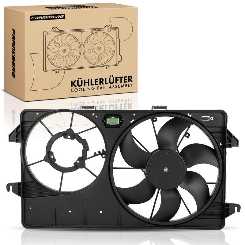 1x Frankberg Motork&uuml;hler Einfachl&uuml;fter mit K&uuml;hlerl&uuml;fterrahmen passend f&uuml;r Ford Tourneo Connect Transit Connect P65 5481FB0021413