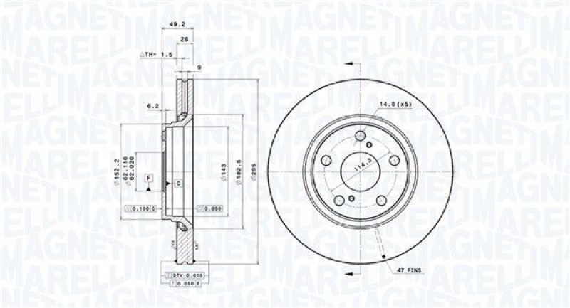 MAGNETI MARELLI Brake Disc