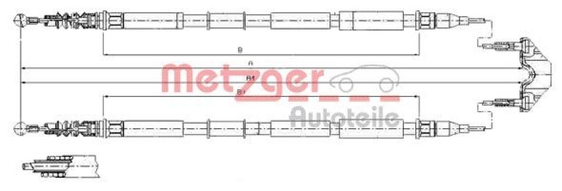 METZGER Cable Pull, parking brake