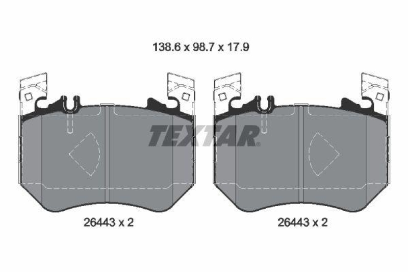 TEXTAR Bremsbelagsatz, Scheibenbremse 2644301