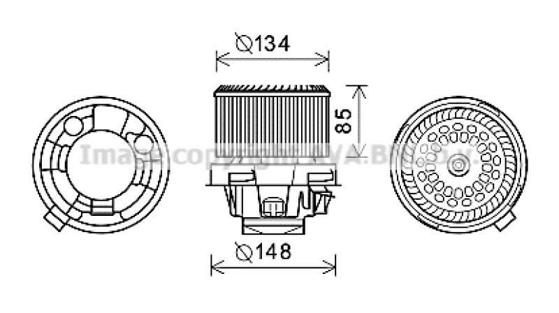 AVA QUALITY COOLING Electric Motor, interior blower