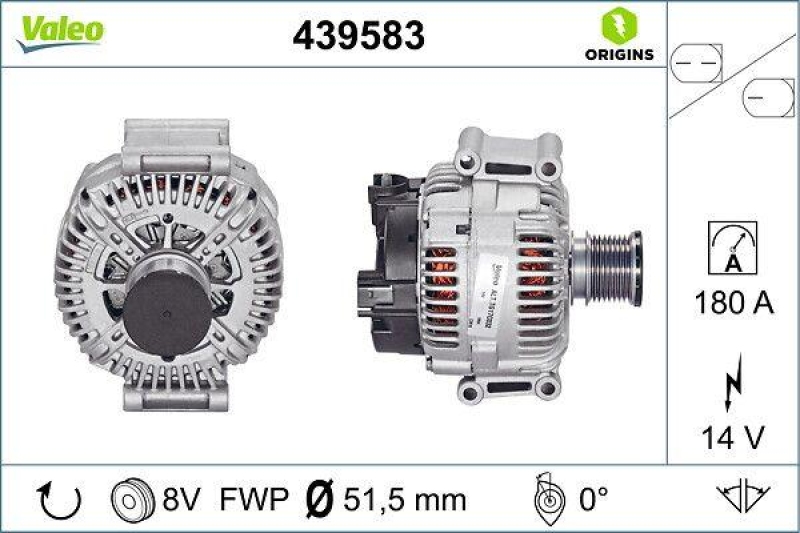 VALEO Generator VALEO ORIGINS NEW OE TECHNOLOGIE