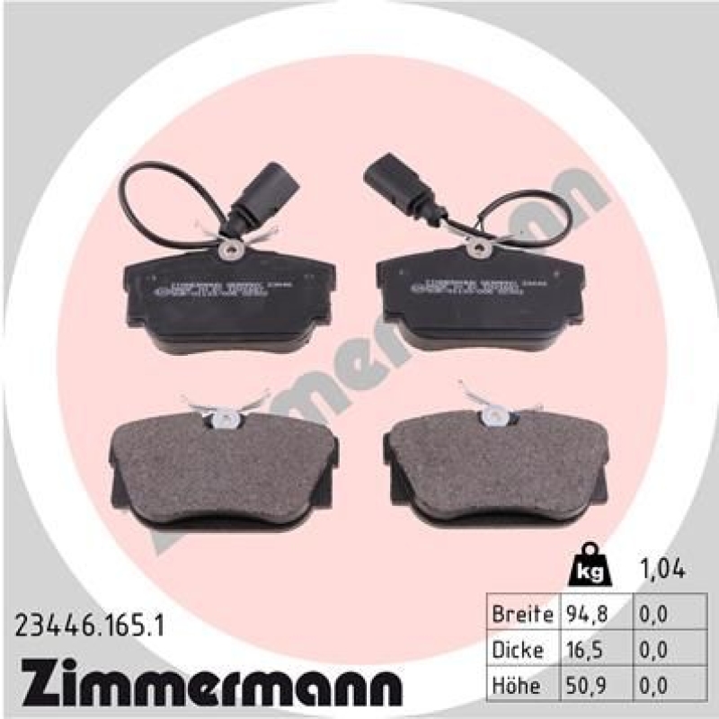 Zimmermann Bremsscheiben + Zimmermann Bremsbeläge