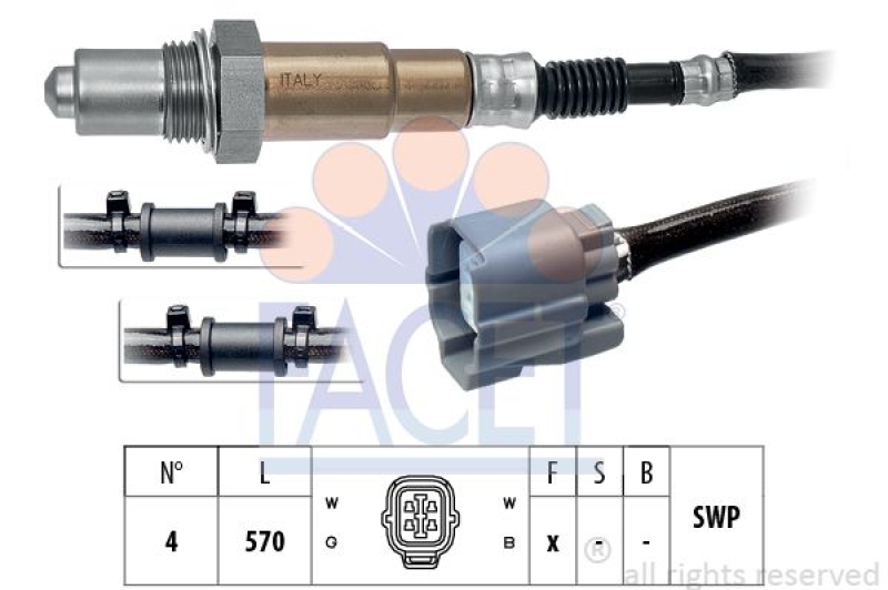 FACET Lambda Sensor Made in Italy - OE Equivalent