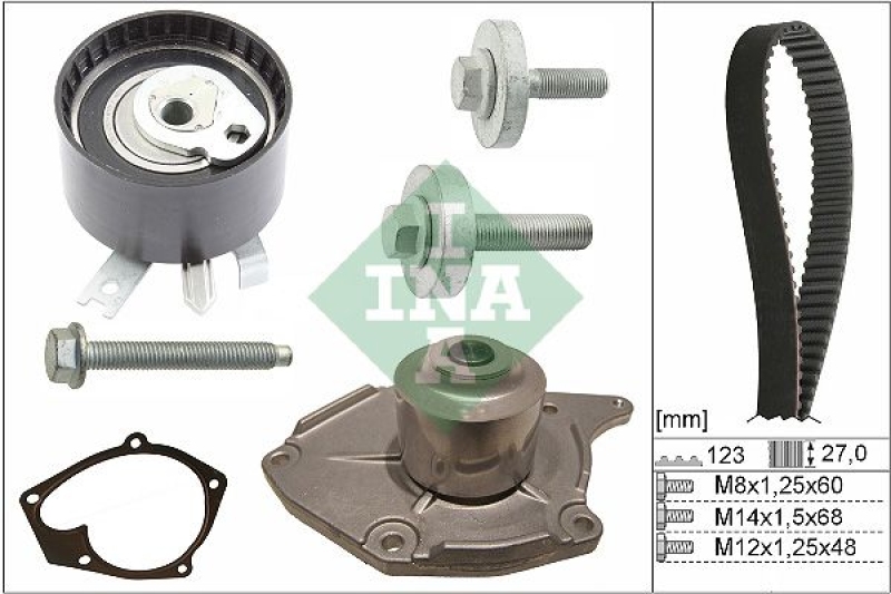 Schaeffler INA Wasserpumpe + Zahnriemensatz