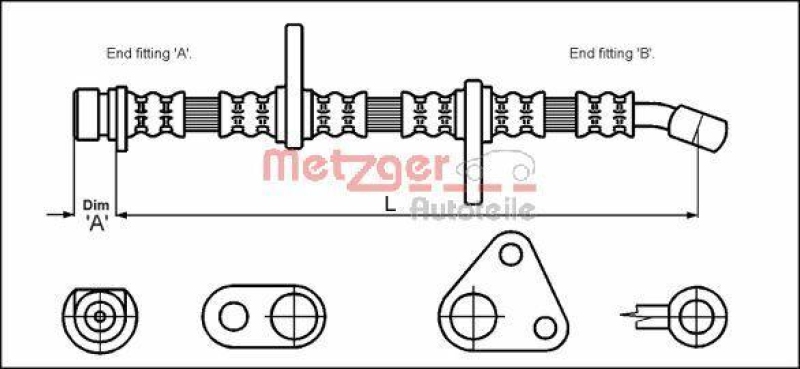 METZGER Brake Hose