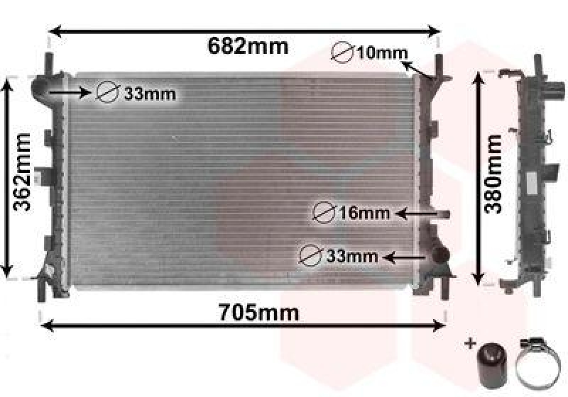VAN WEZEL K&uuml;hler, Motork&uuml;hlung *** IR PLUS *** 18002264