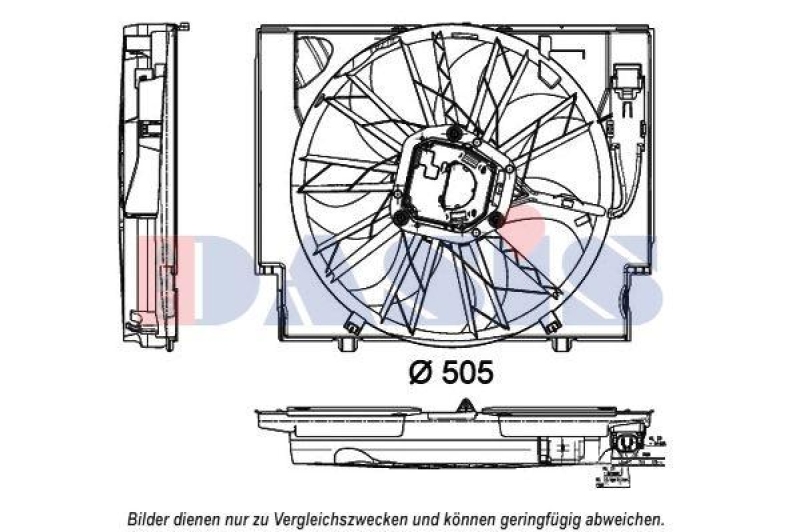AKS DASIS L&uuml;fter, Motork&uuml;hlung 058082N