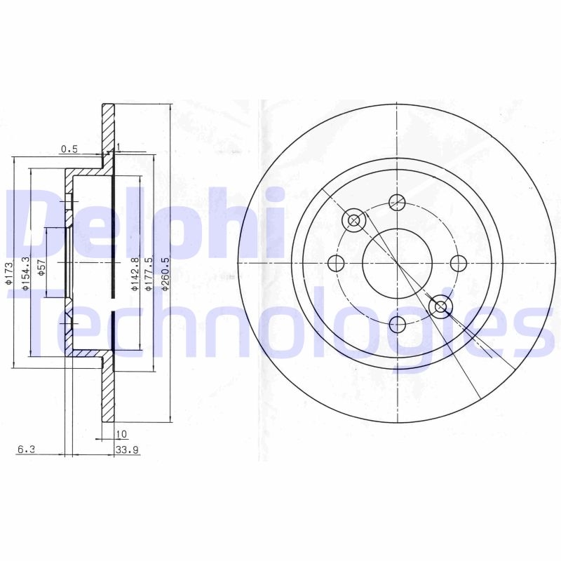 2x DELPHI Bremsscheibe