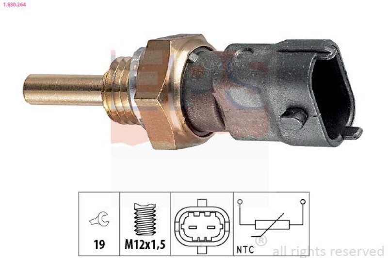 EPS Sensor, Kühlmitteltemperatur Made in Italy - OE Equivalent