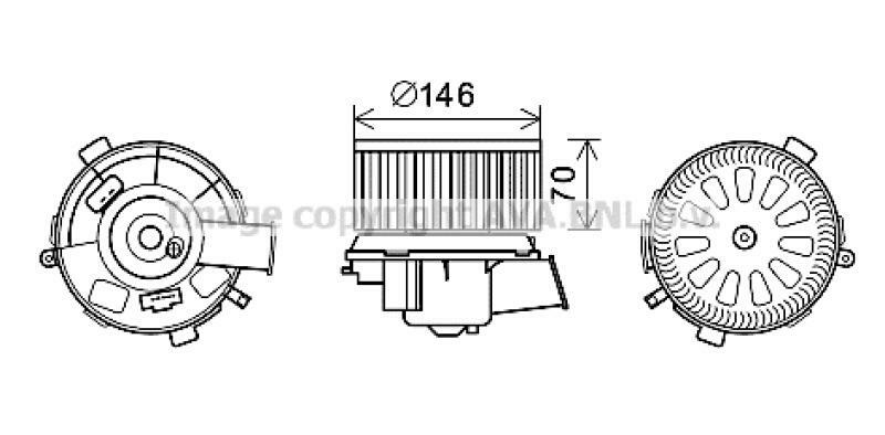 AVA QUALITY COOLING Electric Motor, interior blower