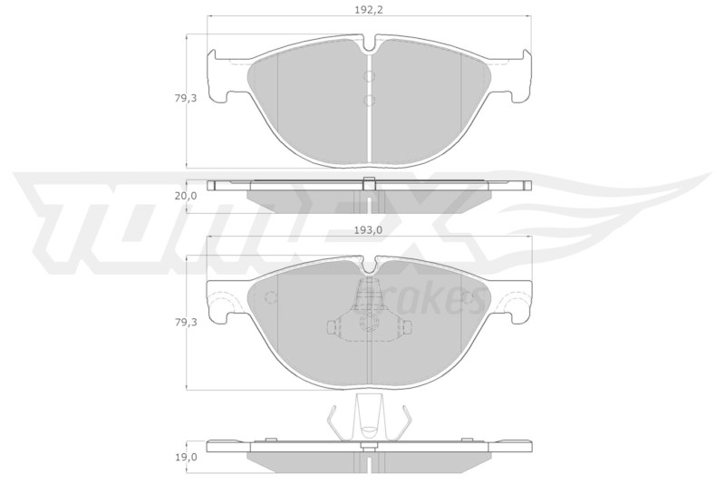 TOMEX Brakes Bremsbelagsatz, Scheibenbremse