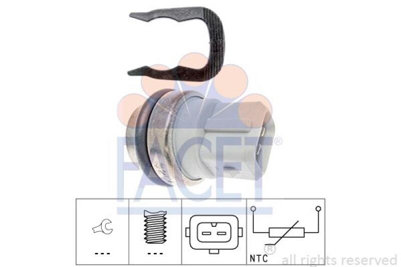 FACET Sensor, Kühlmitteltemperatur Made in Italy - OE Equivalent