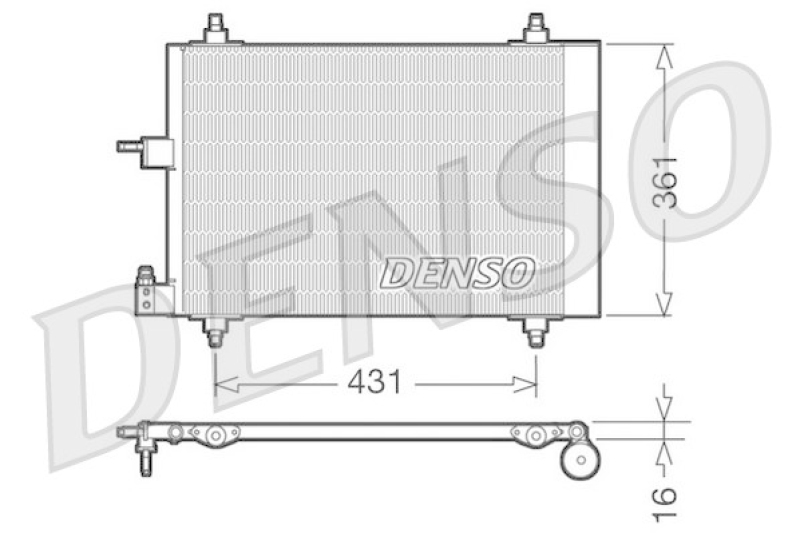 DENSO Kondensator, Klimaanlage