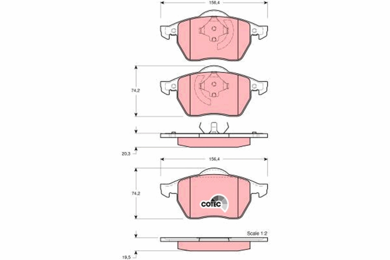 TRW Brake Pad Set, disc brake COTEC
