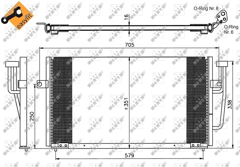 NRF Condenser, air conditioning EASY FIT