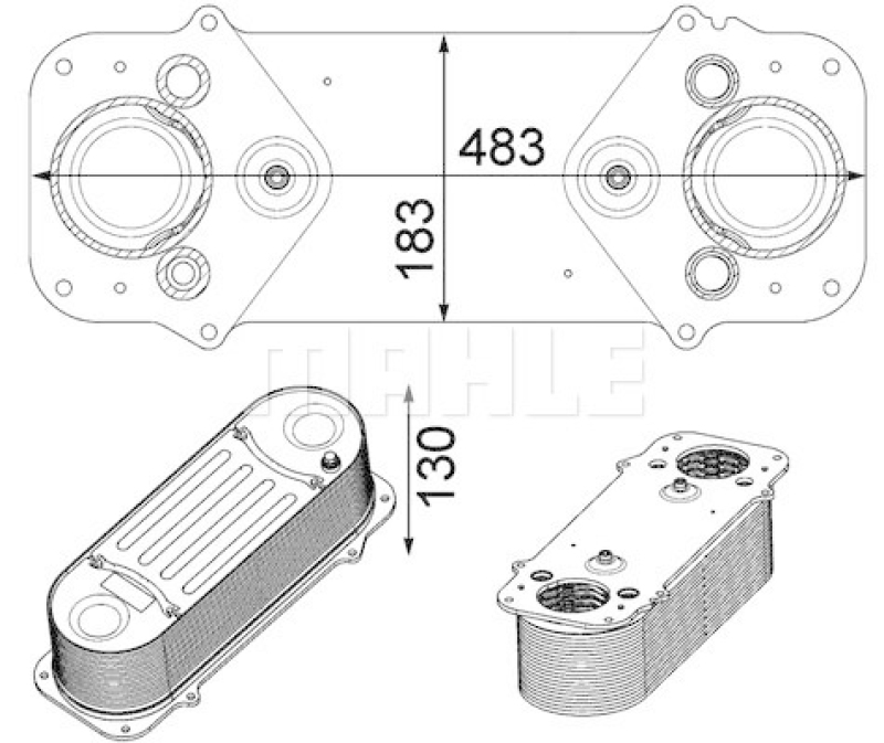 MAHLE Ladeluftkühler BEHR *** PREMIUM LINE ***