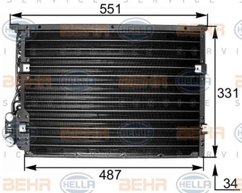 HELLA Condenser, air conditioning