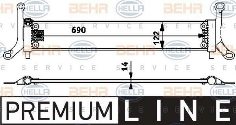 HELLA Low Temperature Cooler, intercooler BEHR HELLA SERVICE *** PREMIUM LINE ***